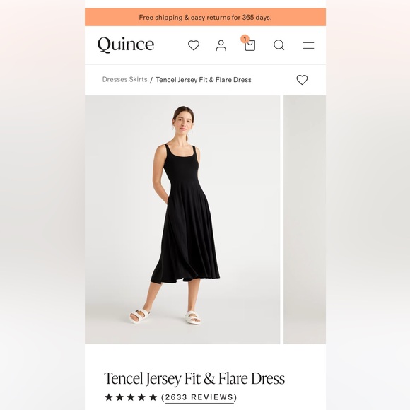 Quince Dresses & Skirts - Quince Black Midi Tencel Dress